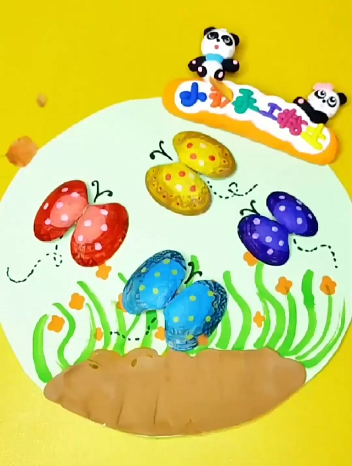 超简单的贝壳画,快来试试吧