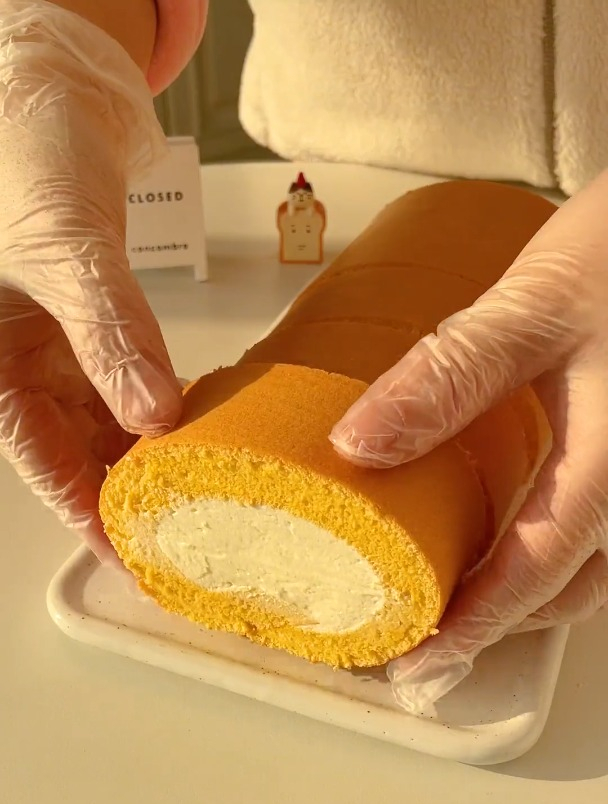 正卷的经典原味蛋糕卷,也有人叫它女王卷