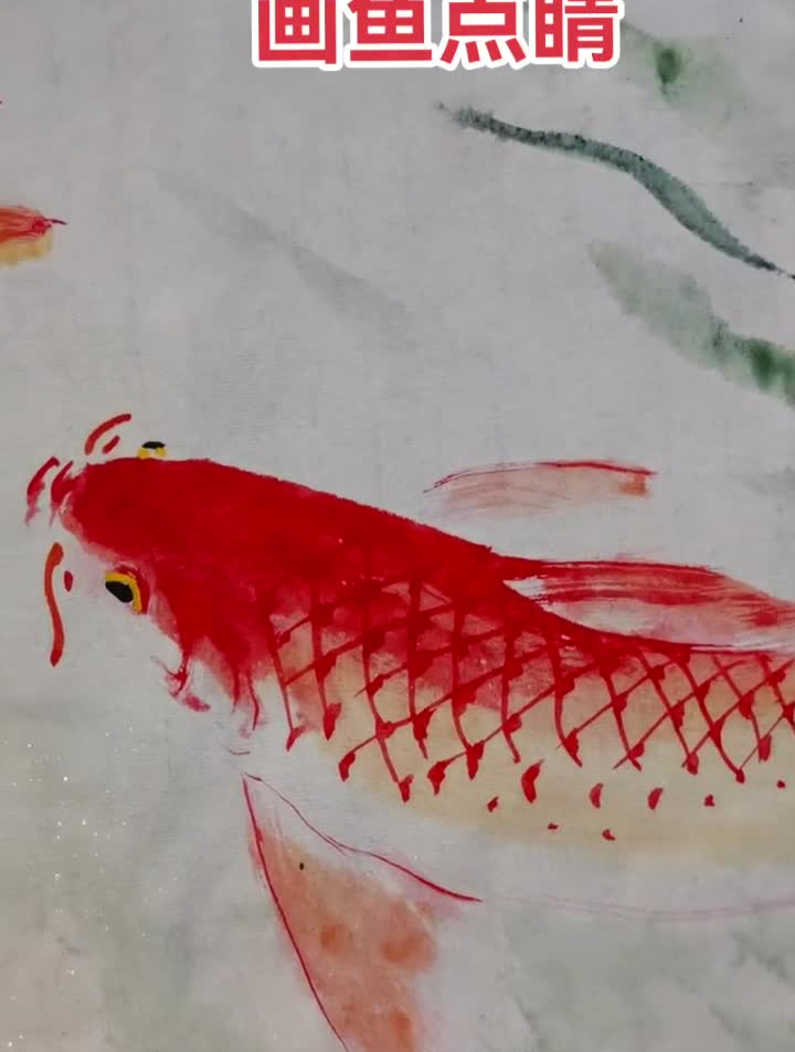 画锦鲤鱼水墨写意写意花鸟画鲤鱼教程