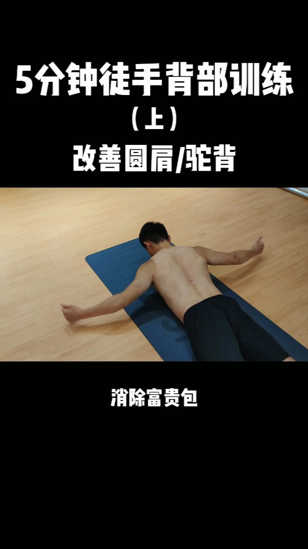背部训练 完整5分钟徒手背部训练～减后背赘肉 改善圆肩