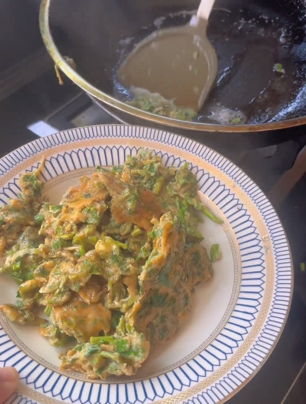 香椿炒鸡蛋,超级好吃