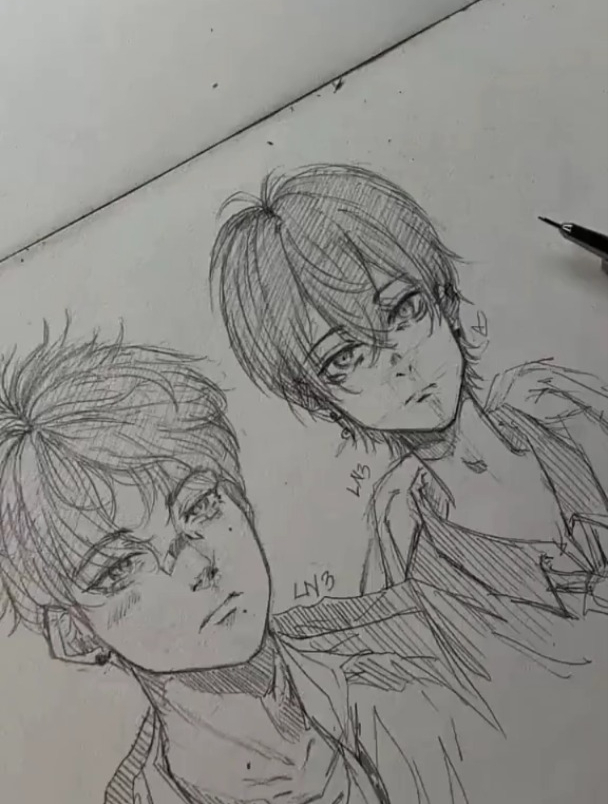 上课摸鱼,不过感觉,画得也还行?