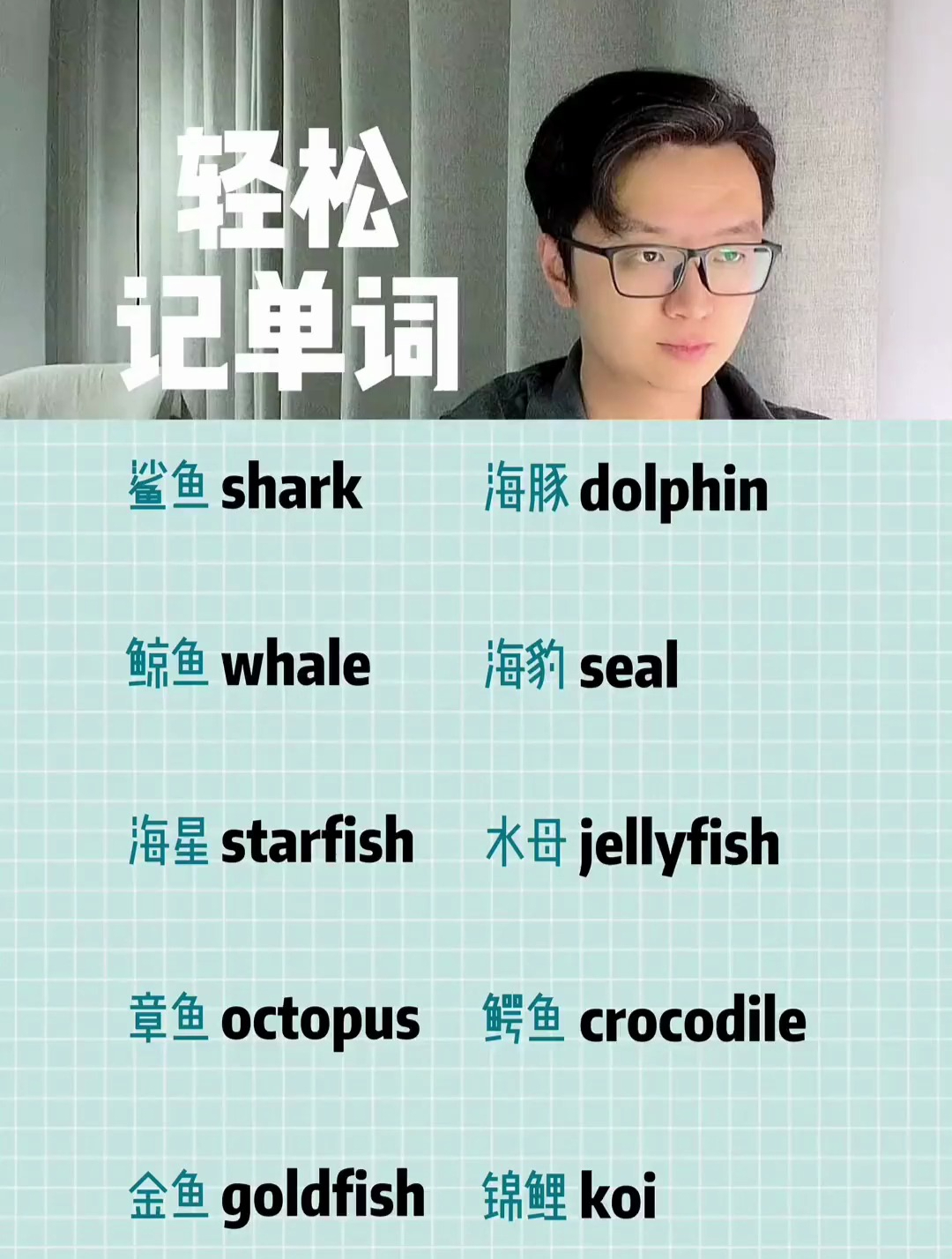 各种鱼的英语单词汇总 轻松记单词