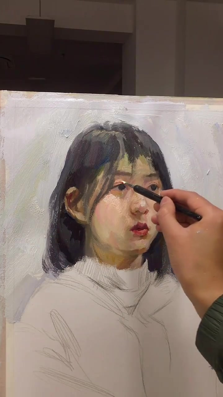 沉浸式画画,彩头照片,画画