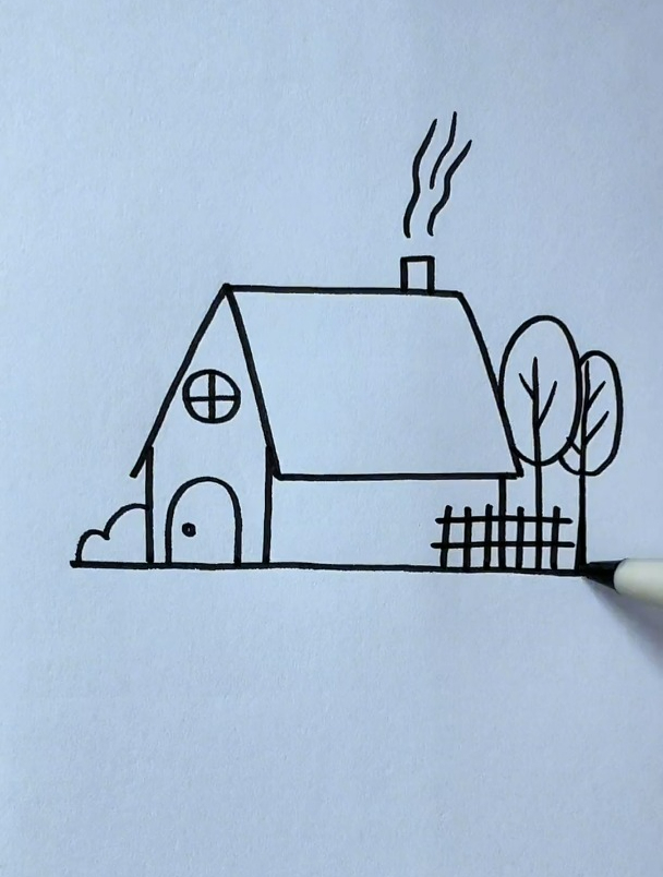 这样画小房子简单又好看