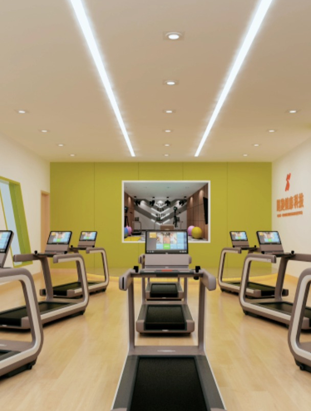 智能健身房装修效果图分享,开启线上+线下健身新模式~