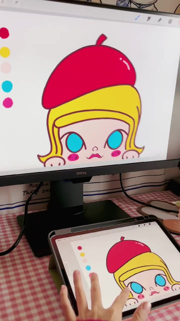 卡通泡泡玛特简笔画头像