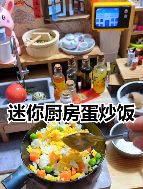 迷你厨房真实做饭～蛋炒饭