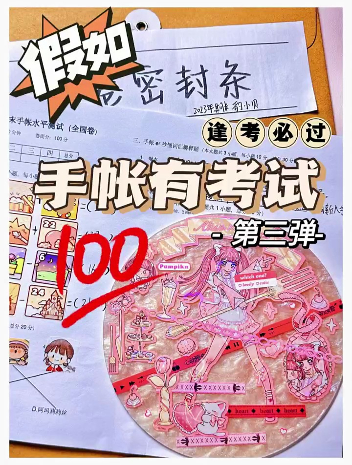 假如手帐有考试,手帐er绝不认输!这次应该有100分了吧