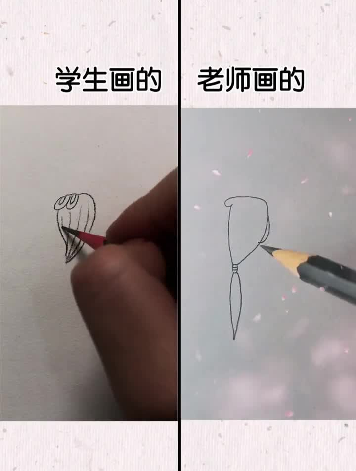 古风女生背影画法素描画画古风古风女生头像!