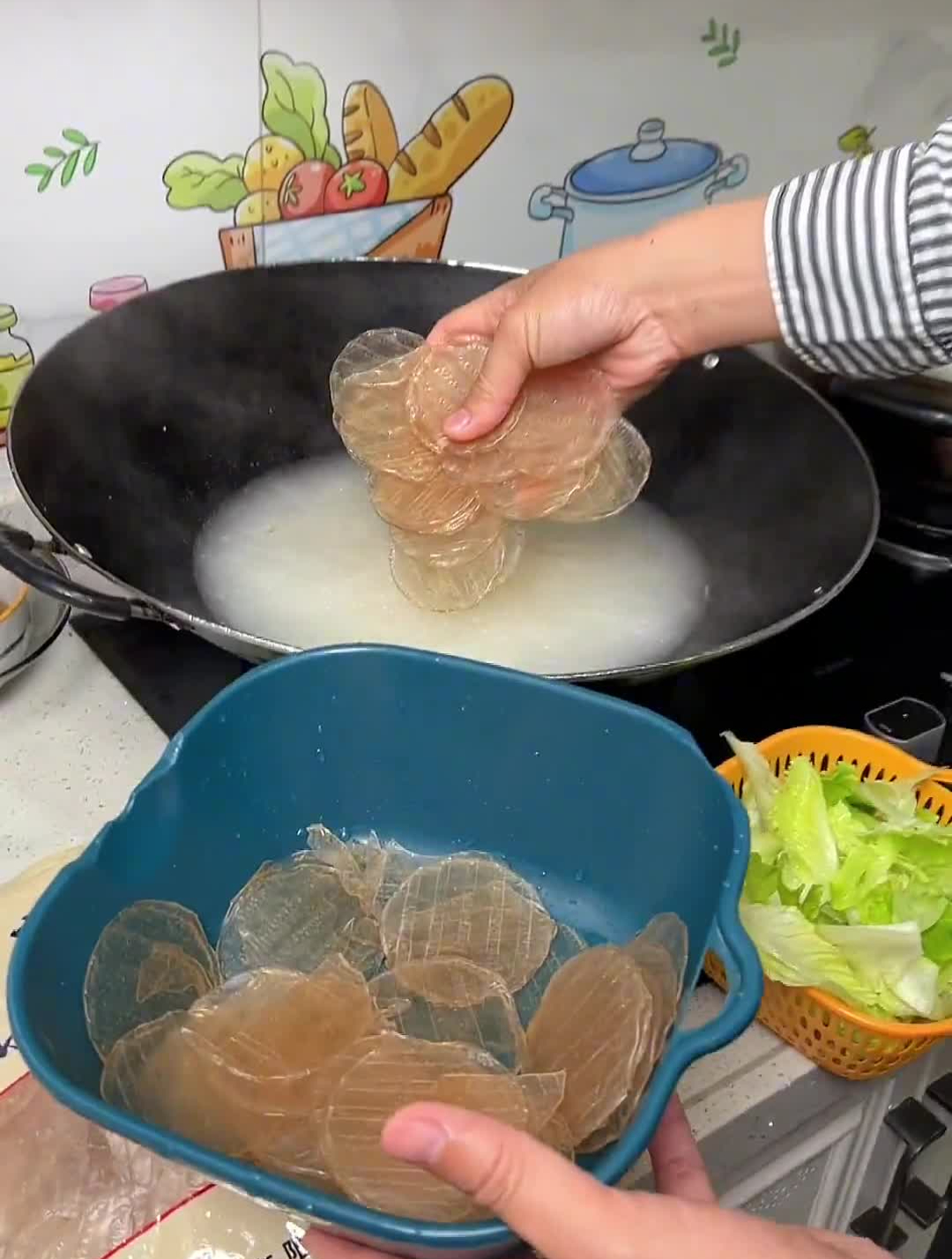 铁棍山药粉皮,软糯又Q弹,今天简单做个汤的