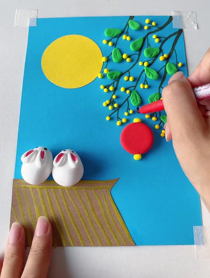 适合幼儿园大班小朋友的创意手工画