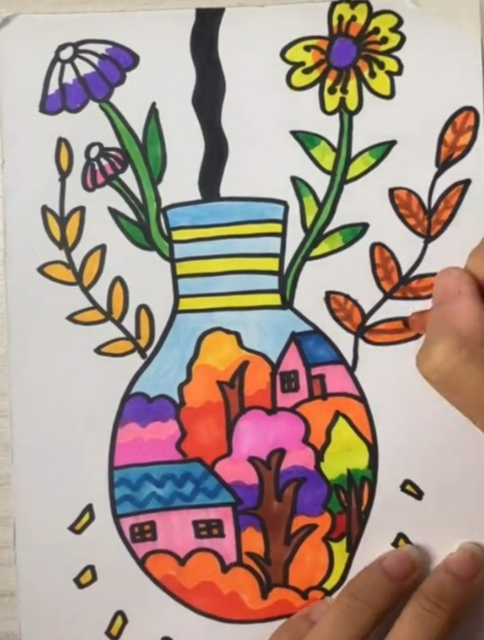 儿童简笔画《秋天》