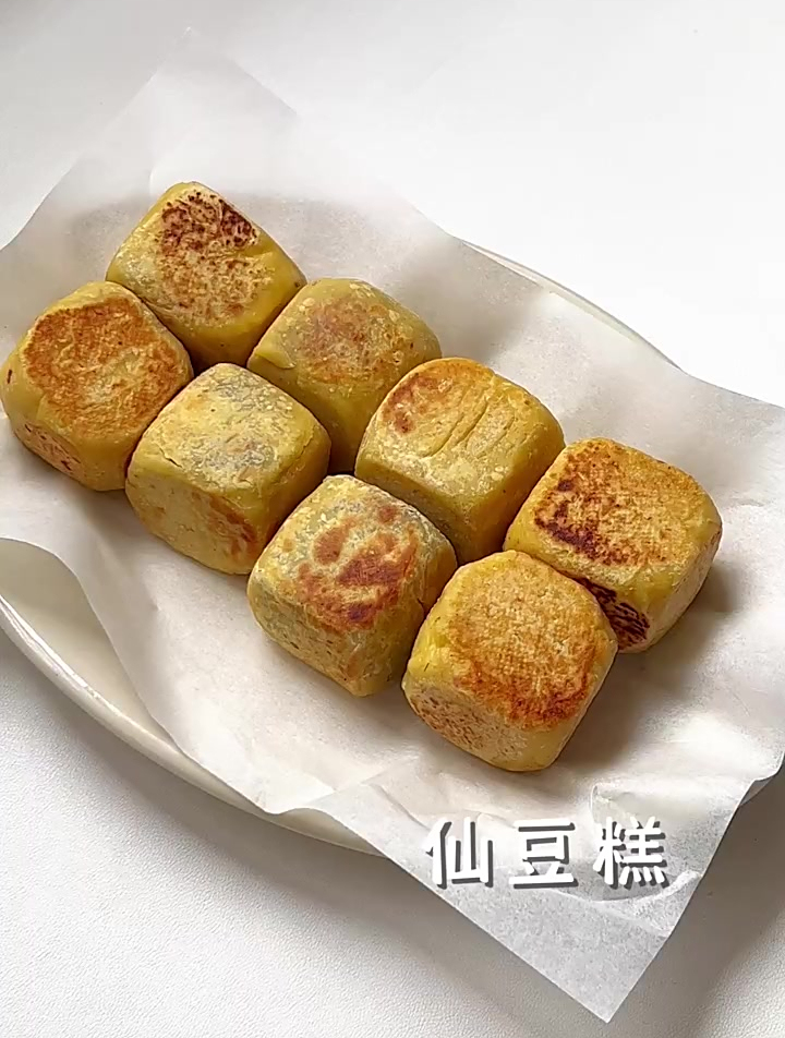 超长拉丝的网红芝士仙豆糕,奶香超浓郁仙豆糕拉丝爆浆