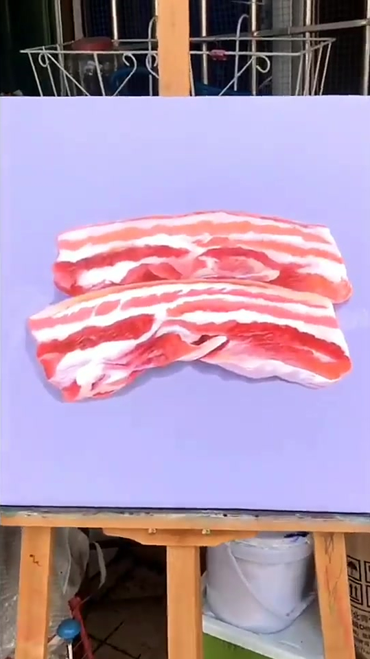 吃不起猪肉了,只能画两块解解馋了