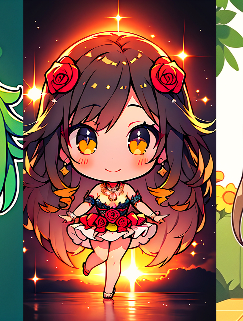 AI 绘画,卡通Q版人物