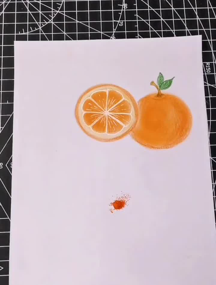这样画出来的橙子有没有想吃的?画画简笔画橙子