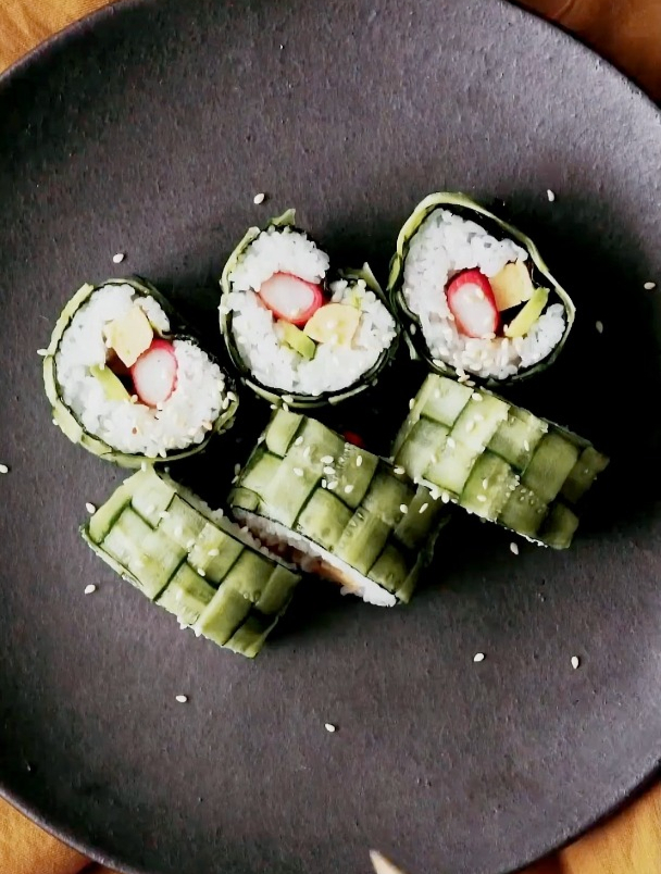 黄瓜毛衣寿司 创意寿司卷 日式料理培训班