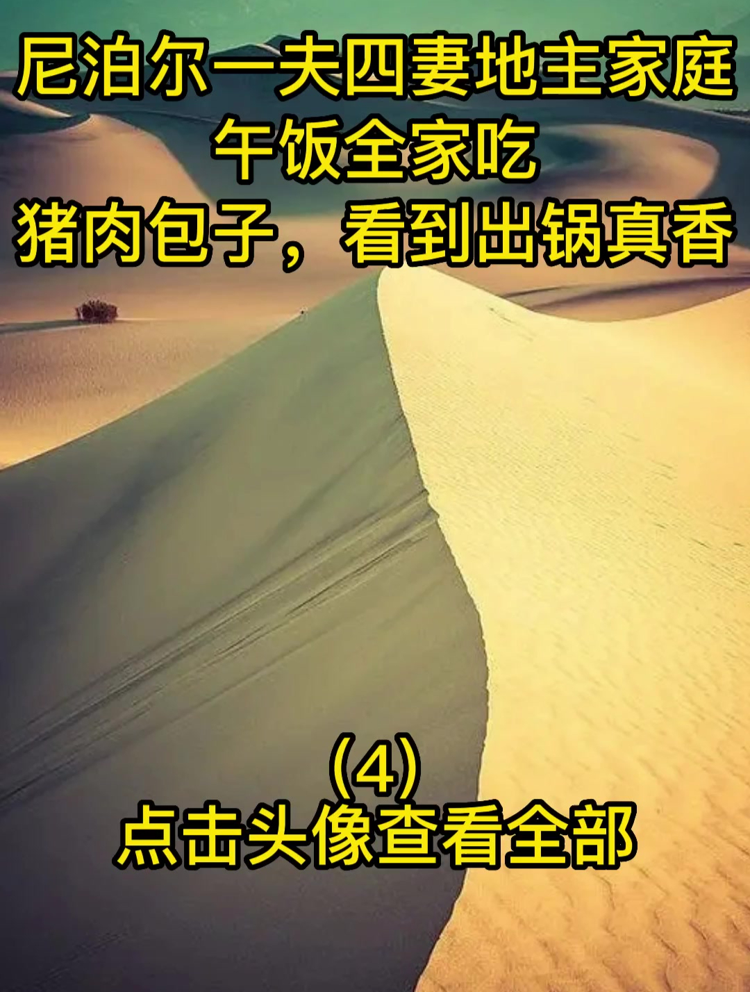 尼泊尔一夫四妻地主家庭,午饭全家吃猪肉包子,看到出锅-真香4