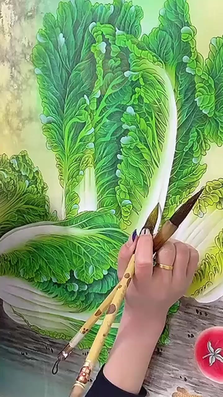 可以吃的白菜,国画教学