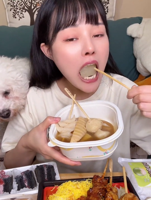 又来扫荡吃关东煮,脱骨鸭掌,鳗鱼牛肉便当,饭团,沾酱麻糍
