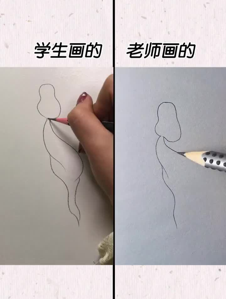 古风女生背影画法素描画画古风古风女生头像