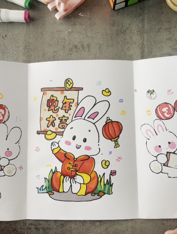 超有趣祝福贺卡儿童简笔画,0基础一看就会