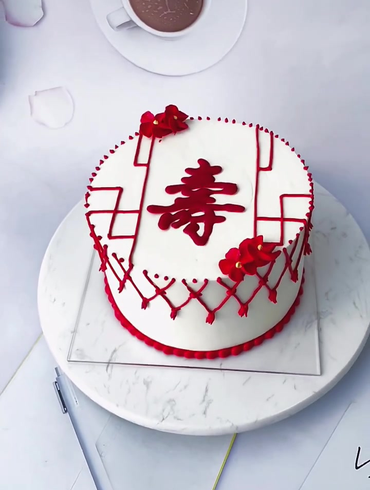 超简单祝寿蛋糕教程,记得收藏哦