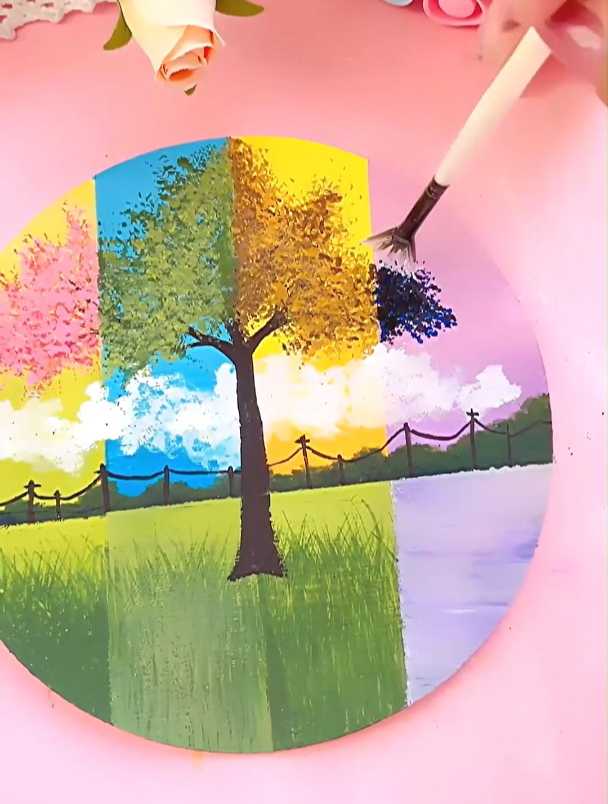 手工制作:一副蕴含四季的唯美插画教程