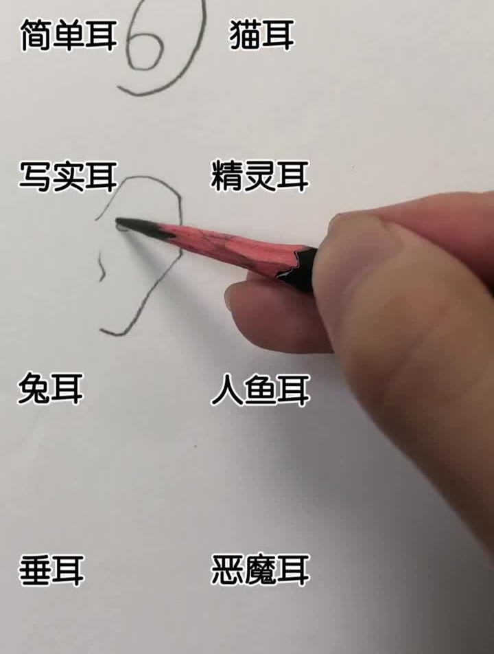 耳朵画法大合集素描画画耳朵耳朵画法