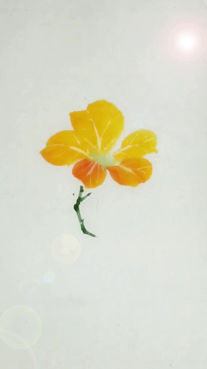 传统国画:国画写意丝瓜花画法教程