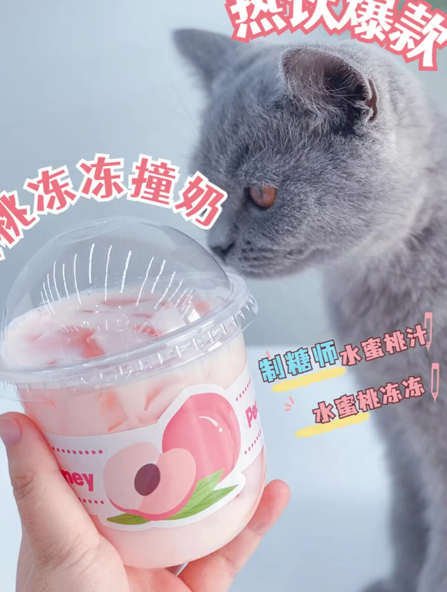 2022秋冬热饮菜单,蜜桃冻冻撞奶