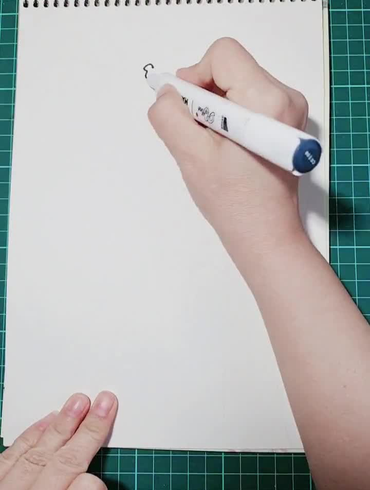 花好月圆画,手绘古风简笔画