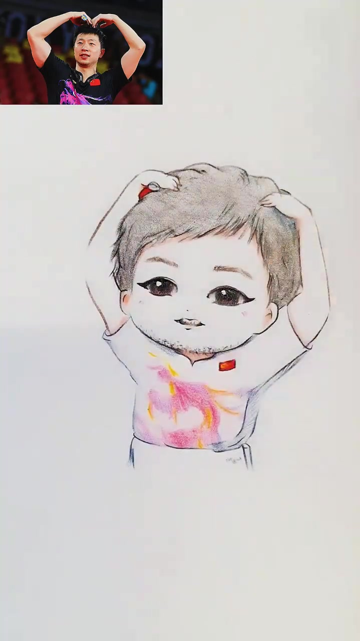 教你用彩铅手法画可爱马龙插画