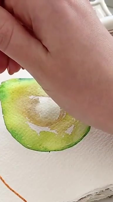 儿童版蔬菜水果水彩画法,真的很治愈