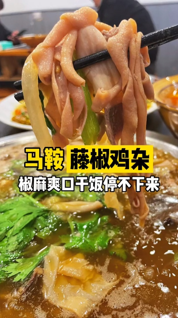 马鞍这个藤椒鸡杂太绝了人均才一二十