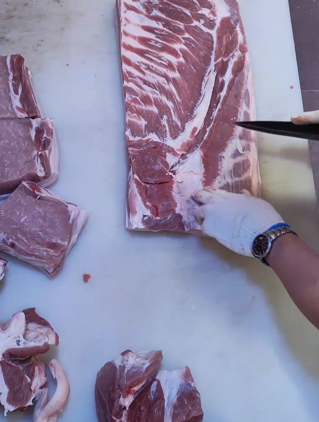 白条猪肉分割全过程