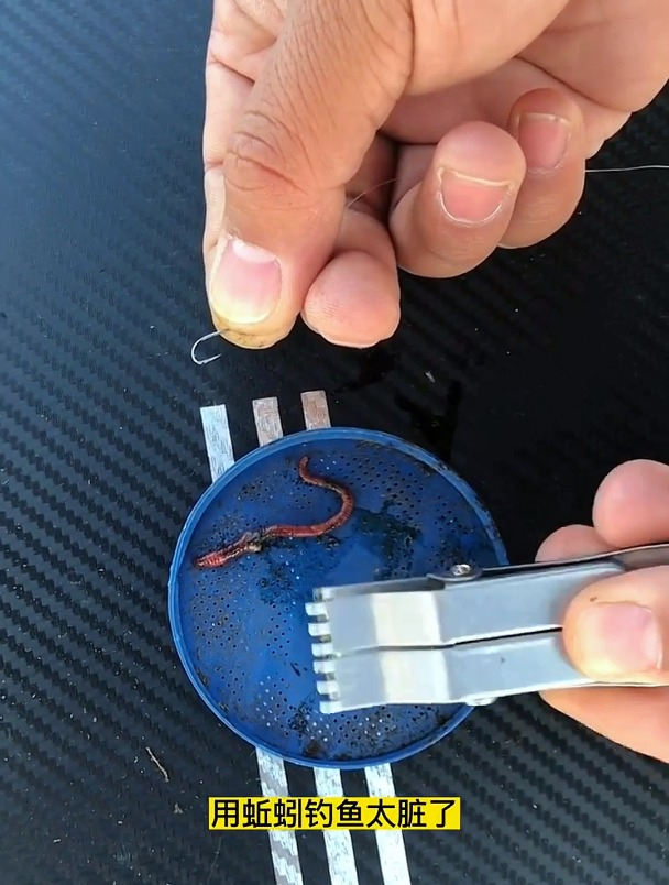 冬天少口时用传统挂蚯蚓钓鱼的正确钓法,80%钓鱼人都没用对!