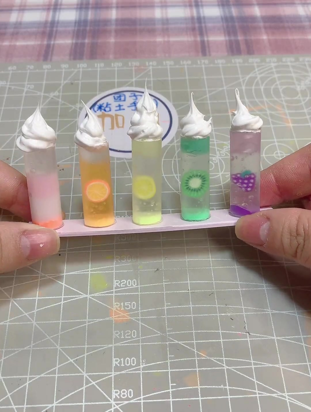 迷你水果奶茶黏土教程