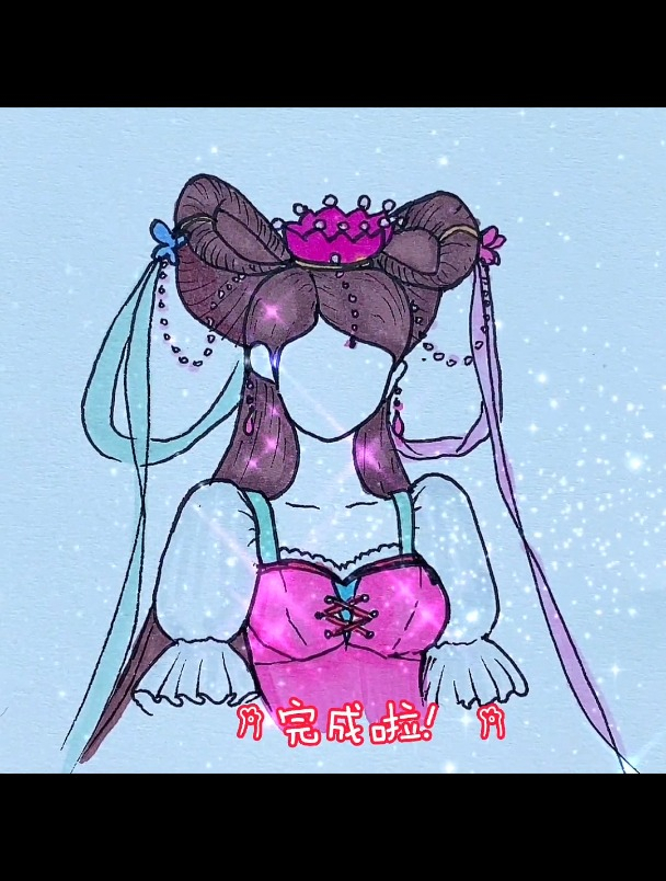 在日记本上画上喜爱的人物的头像叶罗丽精灵梦 简笔画 梦公主