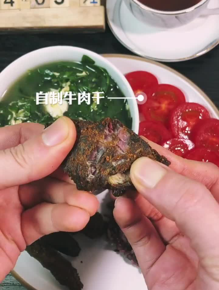 自制牛肉干教程低脂高蛋白作为零食或正餐都可以做法简单减肥
