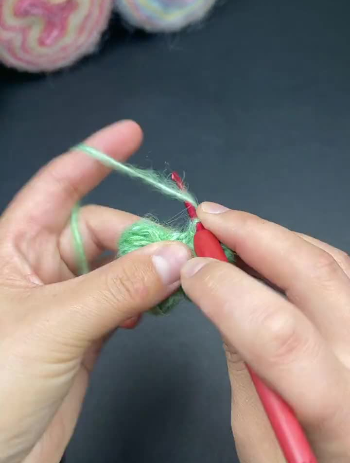 创意diy泡芙花编织钩针花朵