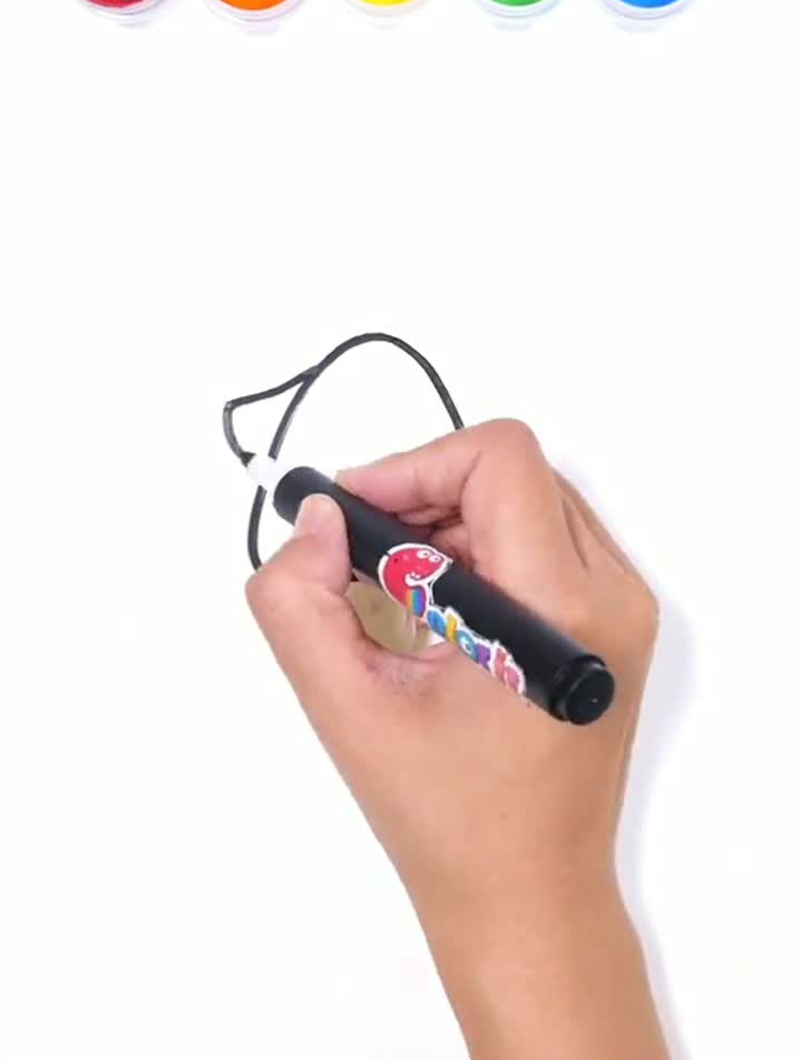 可爱的小鱿鱼来啦!简笔画可爱