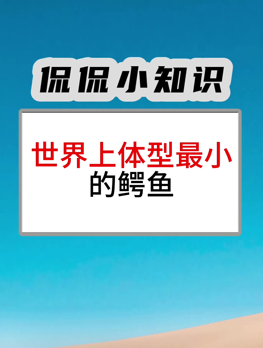 世界上体型最小的鳄鱼