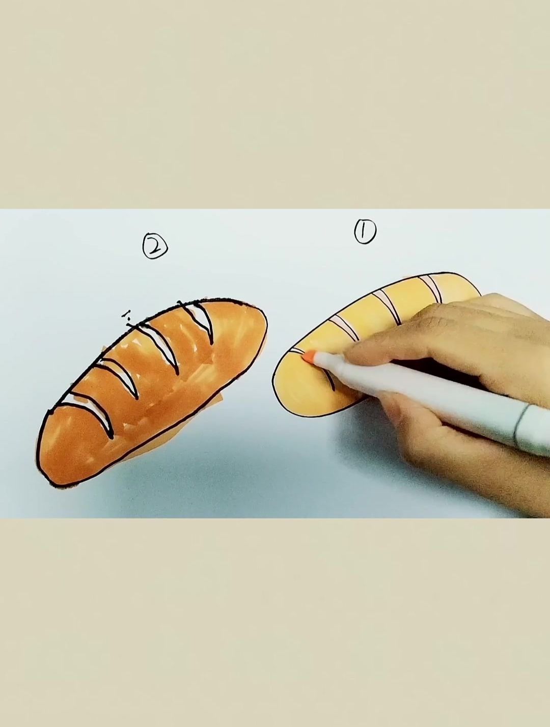 和妹妹比赛画面包,创意简笔画