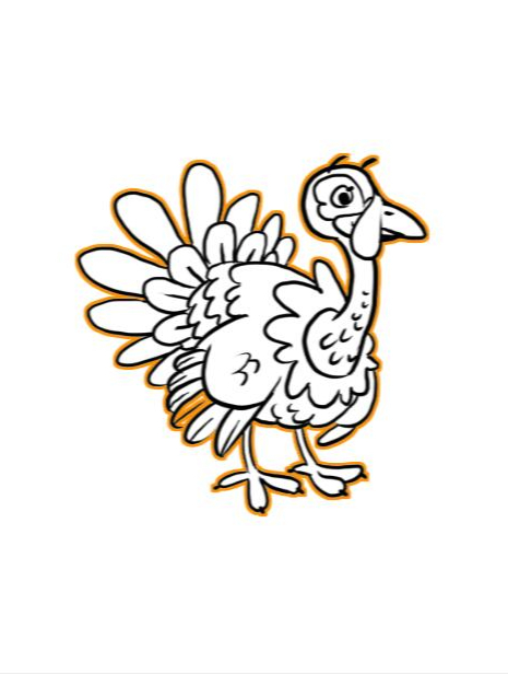 如何画火鸡|火鸡画法步骤|初学者的简易画法