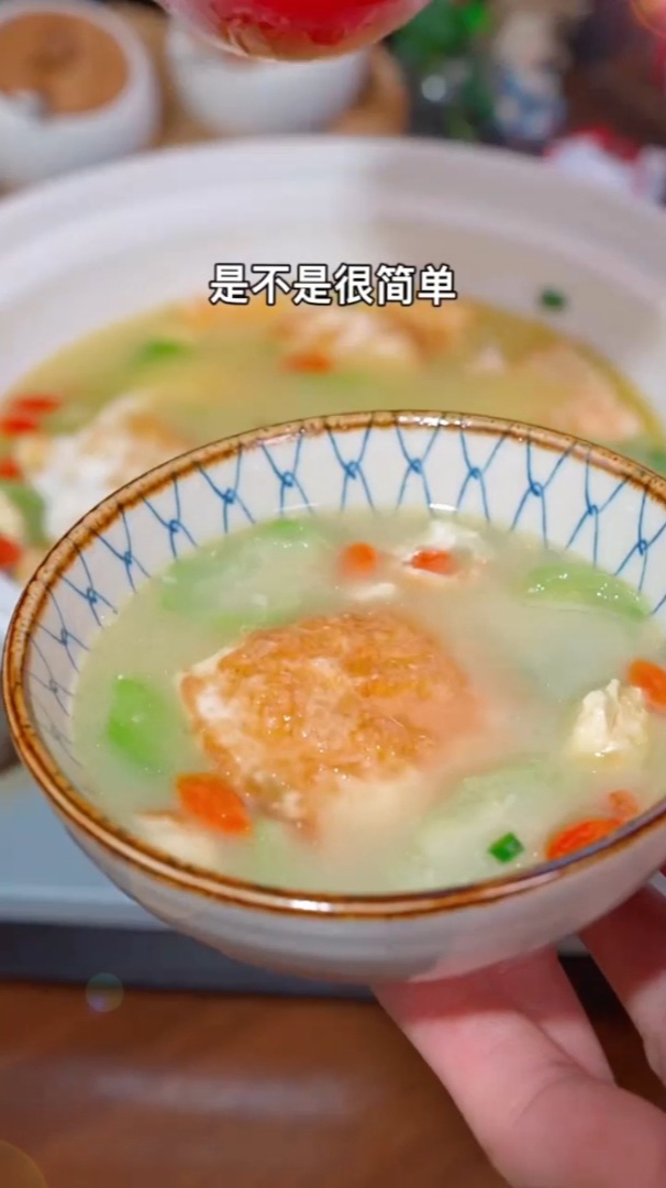 家常版丝瓜鸡蛋汤做法,鲜美营养又好喝家常菜