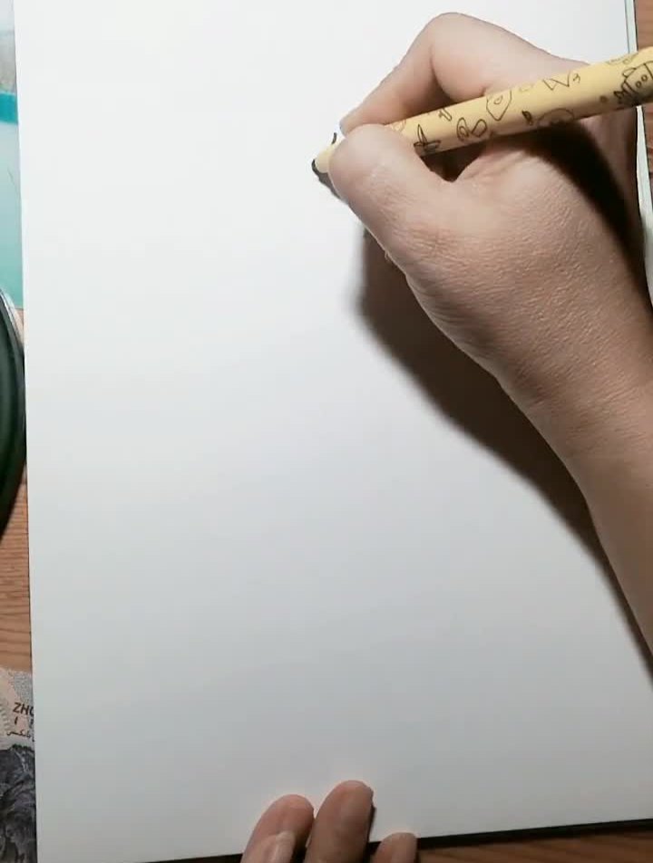 天冷了就在家画画吧画画手绘古风简笔画