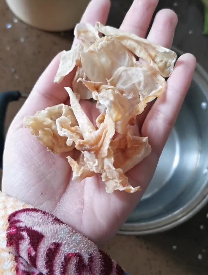 第一次尝试熬鱼鳔胶,感觉要翻车,可能鱼鳔用的少了……
