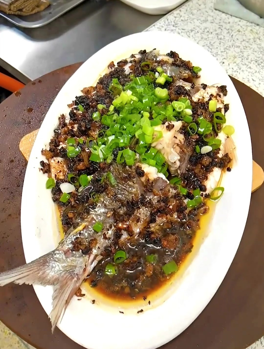 乌鱼蒸豆鼓,味道咸,香,鲜,嫩,而且烹饪简单